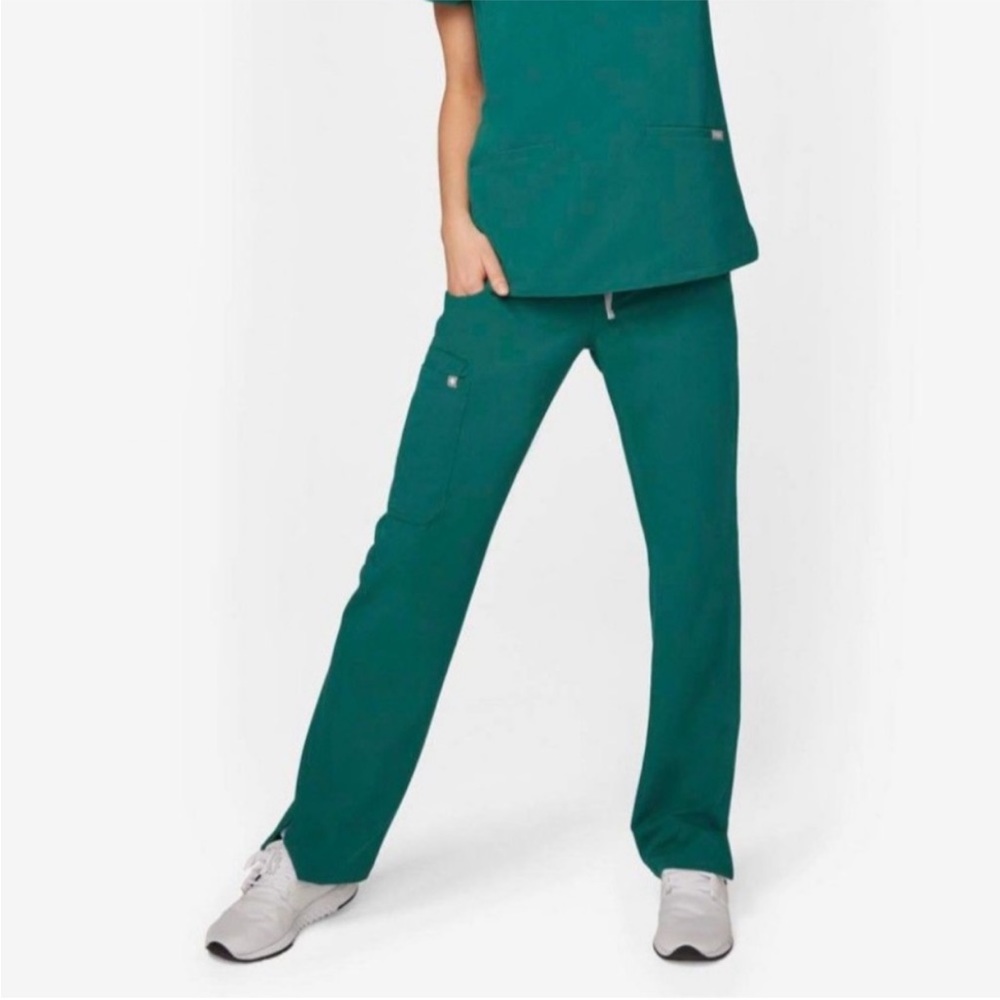 Figs hunter green Kade cargo scrub pants